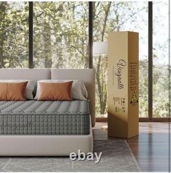 Vesgantti 4ft 10 Hybrid Mattress with Memory Foam & Pocket Springs, Medium Firm