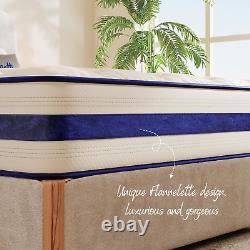 Vesgantti Single Mattress, 10.2 Inch Blue Flannelette Pocket Sprung Mattress