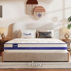 Vesgantti Single Mattress, 10.2 Inch Blue Flannelette Pocket Sprung Mattress