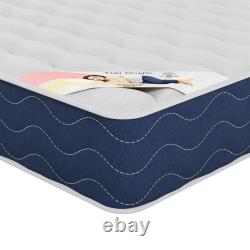 Vida Designs Milan Bed Framed Gel Memory Foam Pocket Spring Mattress Set