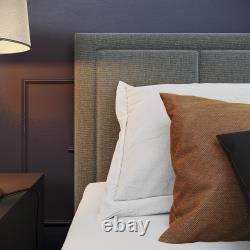 Vida Designs Vanita Fabric Bed Frame Ottoman Memory Foam Pocket Spring Mattress