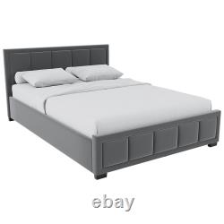 Vida Designs Vanita Fabric Bed Frame Ottoman Memory Foam Pocket Spring Mattress