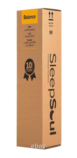 Visco Elastic Memory Foam Pocket Spring Sprung 800 Mattress. Vacuum Rolled