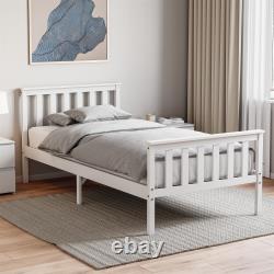 Wooden Pine White Milan Bed Frame Bunk Bed Memory Foam Pocket Spring Mattress