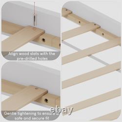 Wooden Pine White Milan Bed Frame Bunk Bed Memory Foam Pocket Spring Mattress