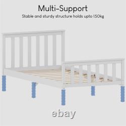Wooden Pine White Milan Bed Frame Bunk Bed Memory Foam Pocket Spring Mattress