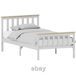 Wooden Pine White Milan Bed Frame Bunk Bed Memory Foam Pocket Spring Mattress