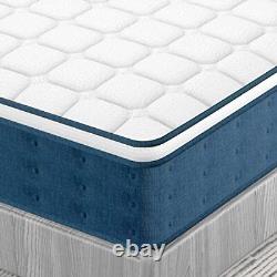Wowttrelax 4ft6 Double Mattress, 9.5 Inch Hybrid Pocket Sprung Memory Foam