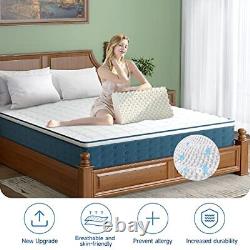 Wowttrelax 4ft6 Double Mattress, 9.5 Inch Hybrid Pocket Sprung Memory Foam