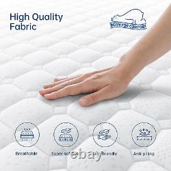 Wowttrelax Single Mattress, 8 Inch 3FT Pocket Sprung Memory Foam Mattress 20.5cm