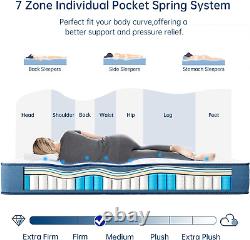 Wowttrelax Single Mattress, 8 Inch 3FT Pocket Sprung Memory Foam Mattress 20.5cm