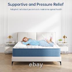 Wowttrelax Single Mattress, 8 Inch 3FT Pocket Sprung Memory Foam Mattress 20.5cm