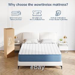 Wowttrelax Single Mattress, 8 Inch 3FT Pocket Sprung Memory Foam Mattress 20.5cm