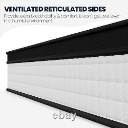 Yaheetech Double Mattress, Memory Foam Mattress 11 Inch Pocket Sprung Mattress 3D
