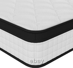 Yaheetech Single Mattress Memory Foam Mattress 11 Inch Pocket Sprung Mattress 3D