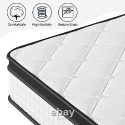 Yaheetech Single Mattress Memory Foam Mattress 11 Inch Pocket Sprung Mattress 3D