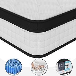 Yaheetech Single Mattress Memory Foam Mattress 11 Inch Pocket Sprung Mattress 3D