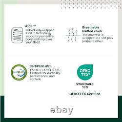 ZINUS Single Pocket Spring & Memory Foam Mattress 3 Ft X 6.2Ft & 6 Inch Depth