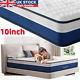 10 Matelas Hybride En Mousse Mémoire Respirant Avec Ressorts Ensachés 3ft 4ft6 Double Simple