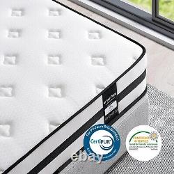 10 Matelas de luxe à ressorts ensachés en mousse à mémoire hybride à prime unique - Fermeté moyenne