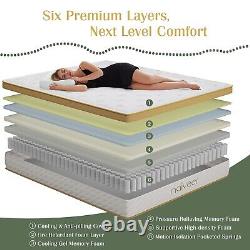 10 Petits matelas doubles 4FT dans une boîte Matelas à ressorts ensachés Mi-ferme Euro Top.