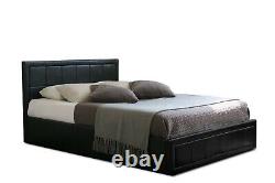 Cadre de lit ottoman avec rangement, lit et matelas simple, petit lit double 4ft6, lit king size.
