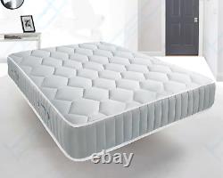Grey Quilted Memory Foam Pocket Sprung Matelas, 3ft 4ft6 Double 5ft King Size