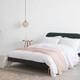 Lit King Size Made, Velours Bleu Mer Avec Matelas En Mousse à Mémoire/ressorts Ensachés