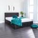 Lit Ottoman De Rangement &agrave; Ouverture Relevable Avec V&eacute;rins &agrave; Gaz, Double Et King Size, En Tissu, Matelas En Mousse &agrave; M&eacute;moire De Forme