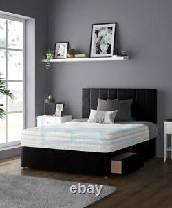 Luxury Memory Ortho Plush Divan Bed Set Avec Matelas Profond Et Tête De Panneau