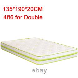 MATELAS EN MOUSSE À MÉMOIRE DE FORME DE LUXE AVEC DESIGN QUILTED, SIMPLE 3FT DOUBLE