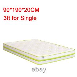 MATelas en mousse à poche / Simple Double 4FT6 3FT Mémoire Indépendante DOUBLE SIMPLE