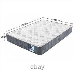 Matelas Double 4ft6 Pocket Sprung Matelas Orthopédique Medium Firm Gris