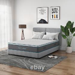 Matelas King 5 pieds à ressorts ensachés et mousse à mémoire de gel de type hybride