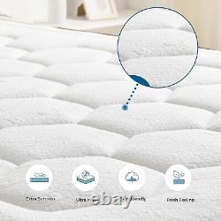 Matelas King Inofia, matelas en mousse à mémoire de 12 pouces avec ressorts ensachés stellaires, K