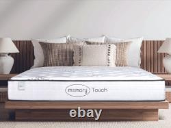 Matelas Orthopédique en Mousse à Mémoire de Forme Gel de 1000 Ressorts Ensachés, Épaisseur de 10 cm, Toucher Mémoire