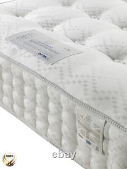 Matelas Sareer Pocketo en mousse à mémoire de forme à ressorts ensachés 4000 poches 3ft 4ft 4ft6 5ft 6ft