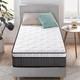 Matelas Simple à Ressorts Ensachés Et Mousse à Mémoire 90x190cm/3x6.2ft Hauteur
