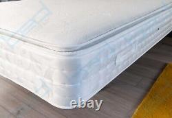 Matelas à plateau-coussin en mousse à mémoire de forme avec poche, 10 pouces de profondeur, taille 3FT Simple, 4FT6 Double, 5FT King.