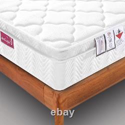 Matelas à ressorts ensachés 9 zones avec mousse à mémoire de forme, tissu 3D orthopédique 3Ft 4Ft6 5Ft UK