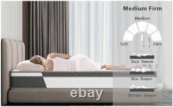 Matelas à ressorts ensachés de luxe orthopédique 4FT ferme moyen avec mémoire en mousse