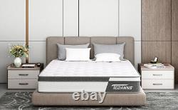 Matelas à ressorts ensachés de luxe orthopédique 4FT ferme moyen avec mémoire en mousse