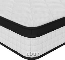 Matelas à ressorts ensachés en mousse à mémoire de forme 11 Medium Firm 90x190cm en tricot respirant blanc