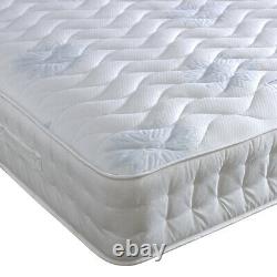 Matelas à ressorts ensachés, mousse viscoélastique à mémoire. Haut matelassé doux. Sensation moyenne