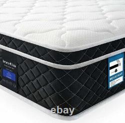 Matelas double 4FT6, ressorts ensachés en mousse à mémoire de gel COOLMAX de 10,3 pouces, Inofia