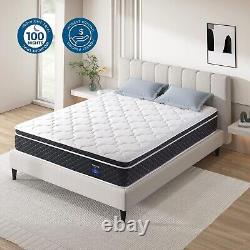 Matelas double Inofia, matelas à ressorts ensachés en mousse à mémoire de forme COOLMAX Gel