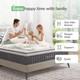 Matelas Double Novilla Tout Neuf En Mousse &agrave; M&eacute;moire De Forme Rafra&icirc;chissante &agrave; Ressorts Ensach&eacute;s