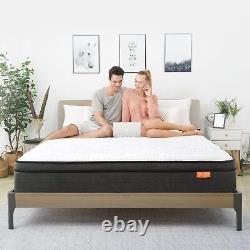 Matelas double Sweetnight 4FT6 en mousse à mémoire de gel à ressorts ensachés, 12 pouces