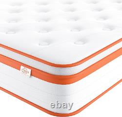 Matelas double TeQsli 4FT6, 10 pouces en mousse à mémoire de gel 7 zones orthopédique double cm