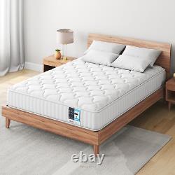 Matelas double Yaheetech 4ft6 en mousse à mémoire de forme à ressorts ensachés doubles